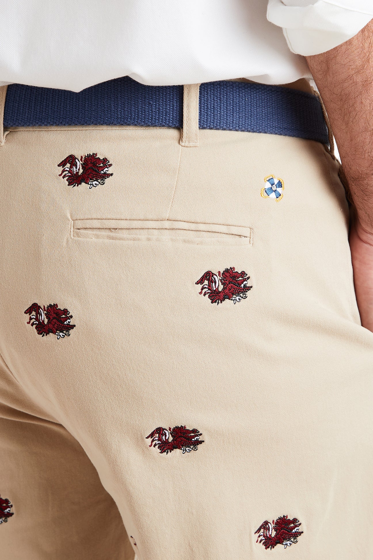 Collegiate Stretch Twill Pant Khaki with South Carolina Gamecocks - Image 2