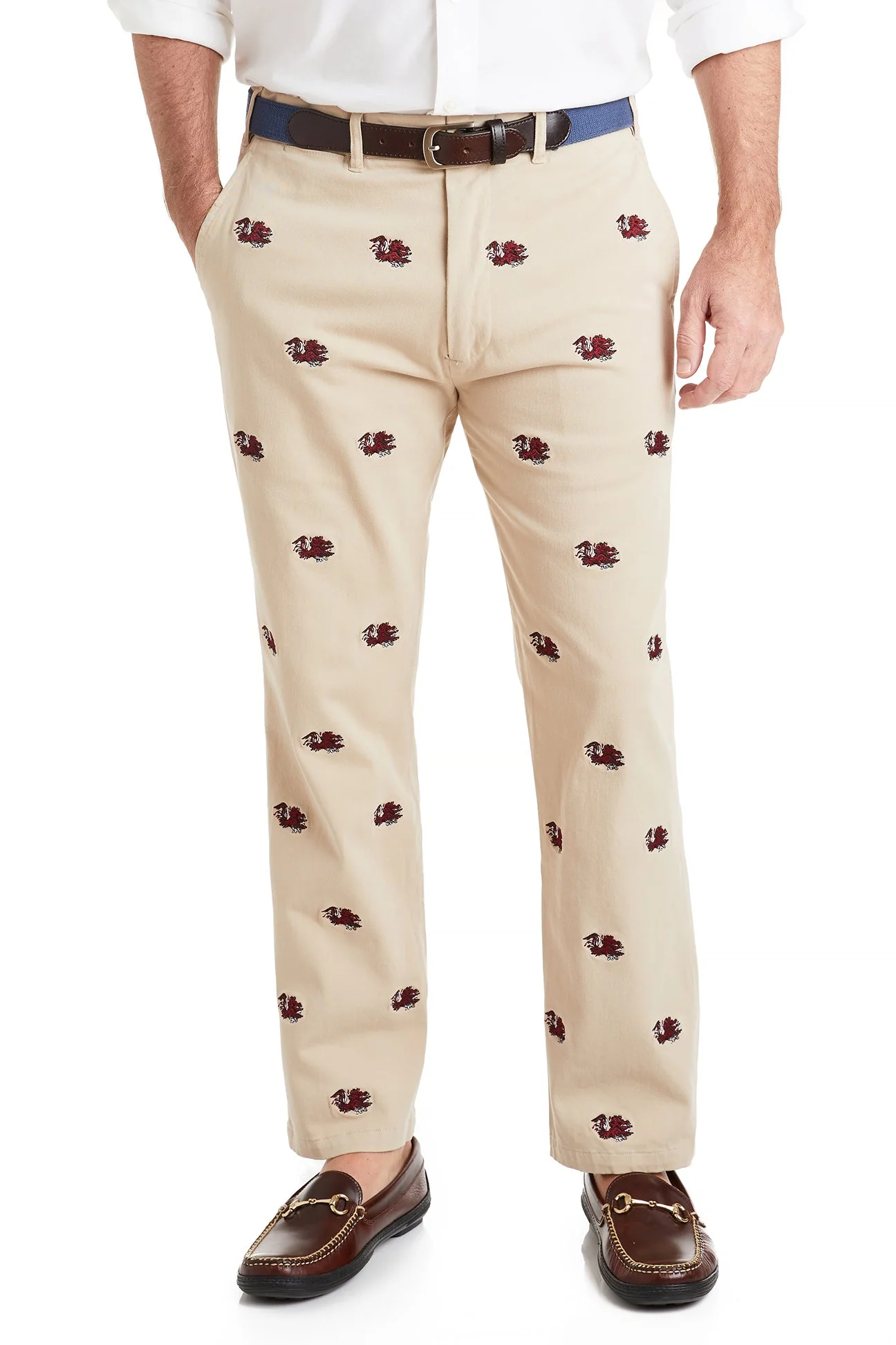 Collegiate Stretch Twill Pant Khaki with South Carolina Gamecocks - Image 3