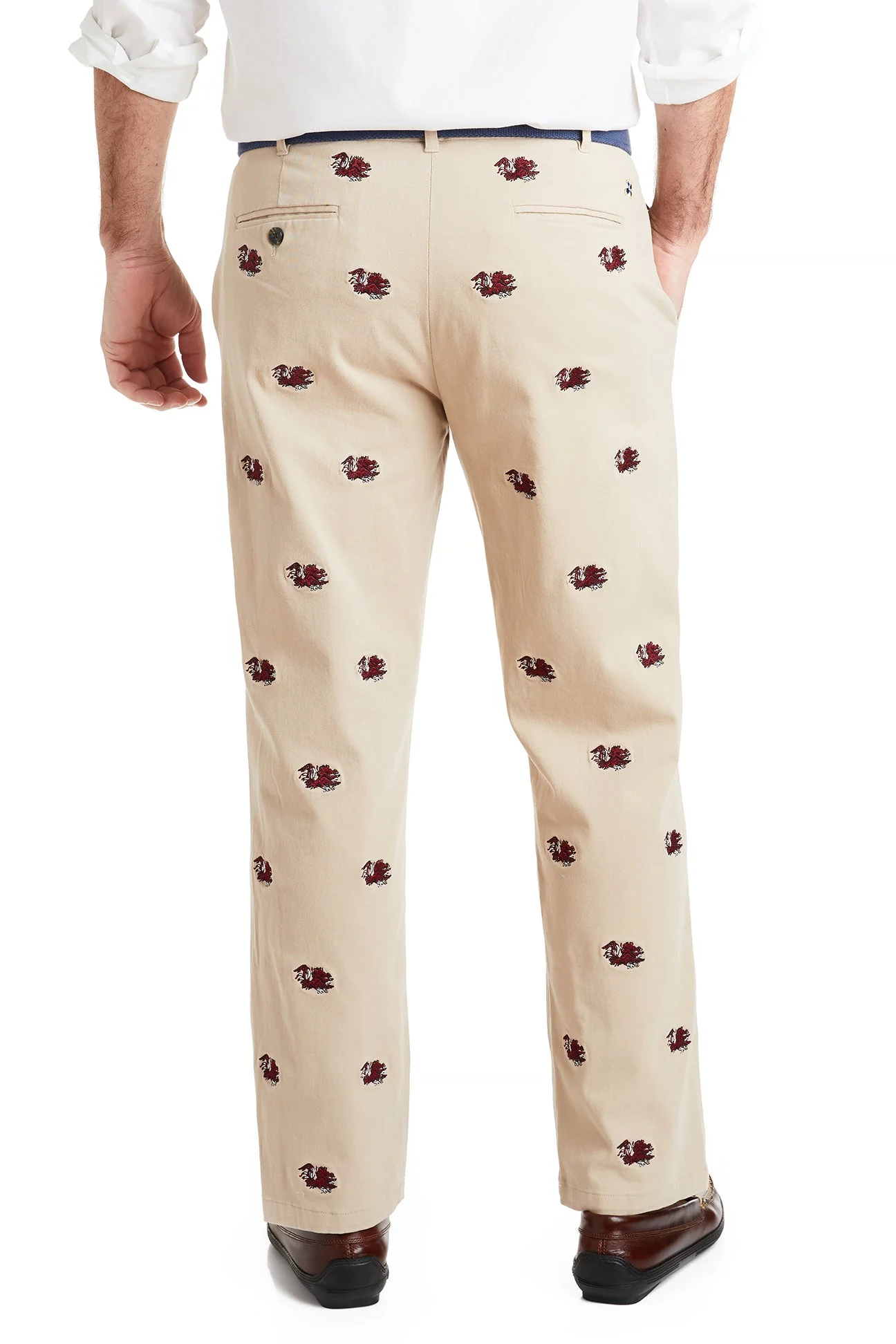 Collegiate Stretch Twill Pant Khaki with South Carolina Gamecocks - Image 4