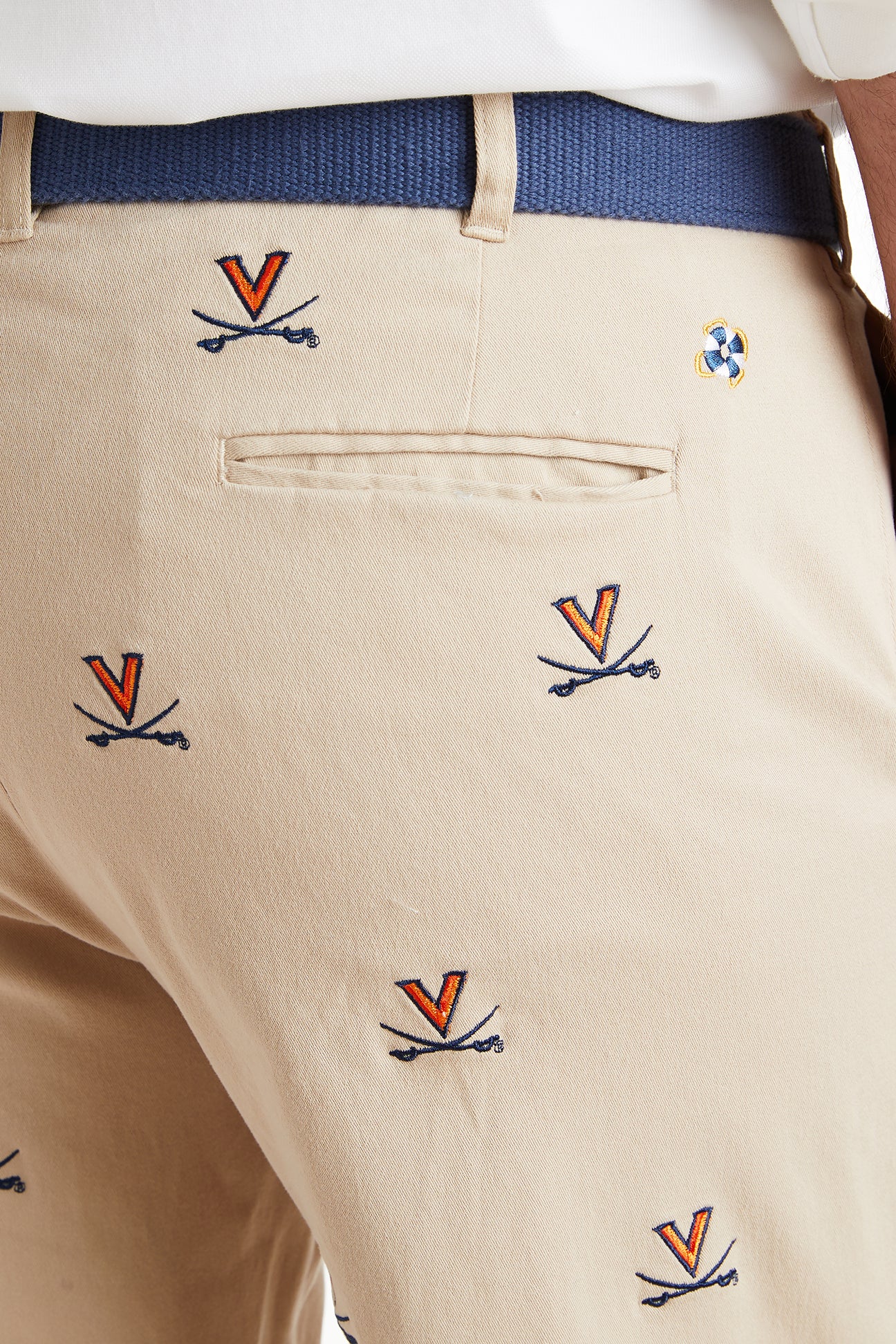 Collegiate Stretch Twill Pant Khaki with UVA - Image 2