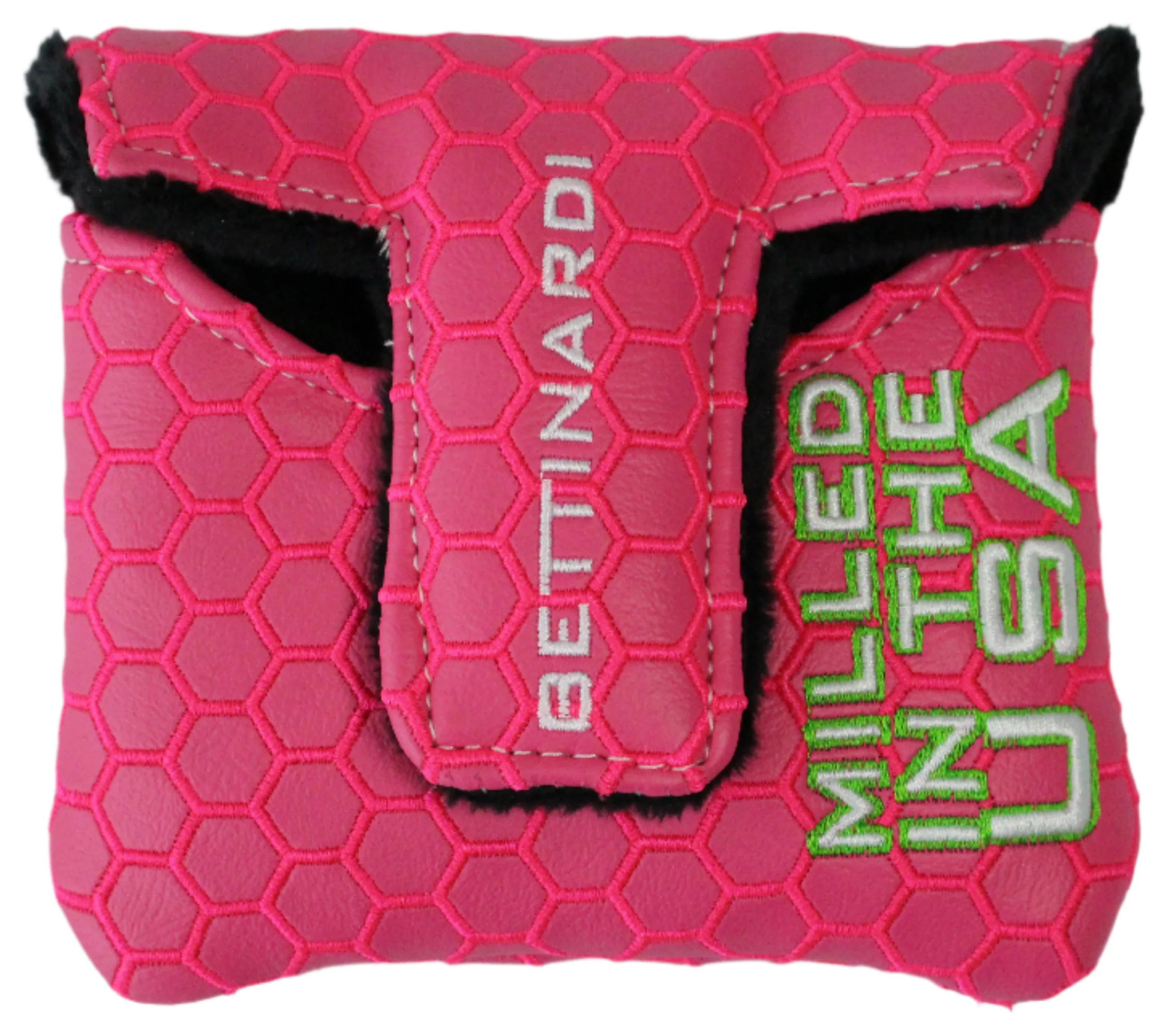 Bettinardi - 2022 Jumbo Hex B Specialty Run Mid-Sqaure Mallet Putter Headcover Pink/Green/White - Image 2