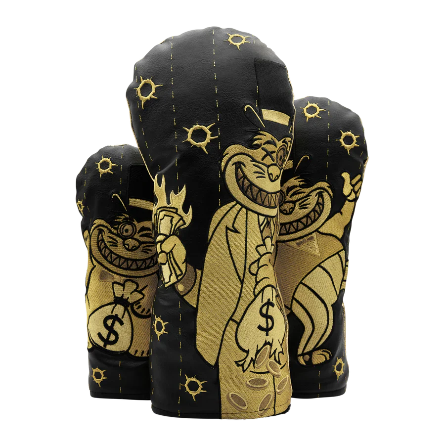 Bettinardi - 2025 Limited Release Black and Gold Multi Gangster Cat Wood Headcover Set