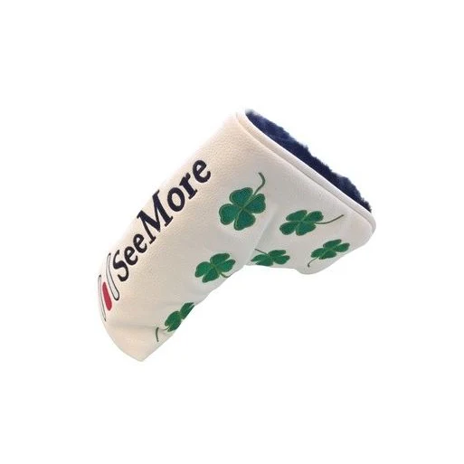 SeeMore - White w/ Four Leaf Clover Blade Putter Headcover