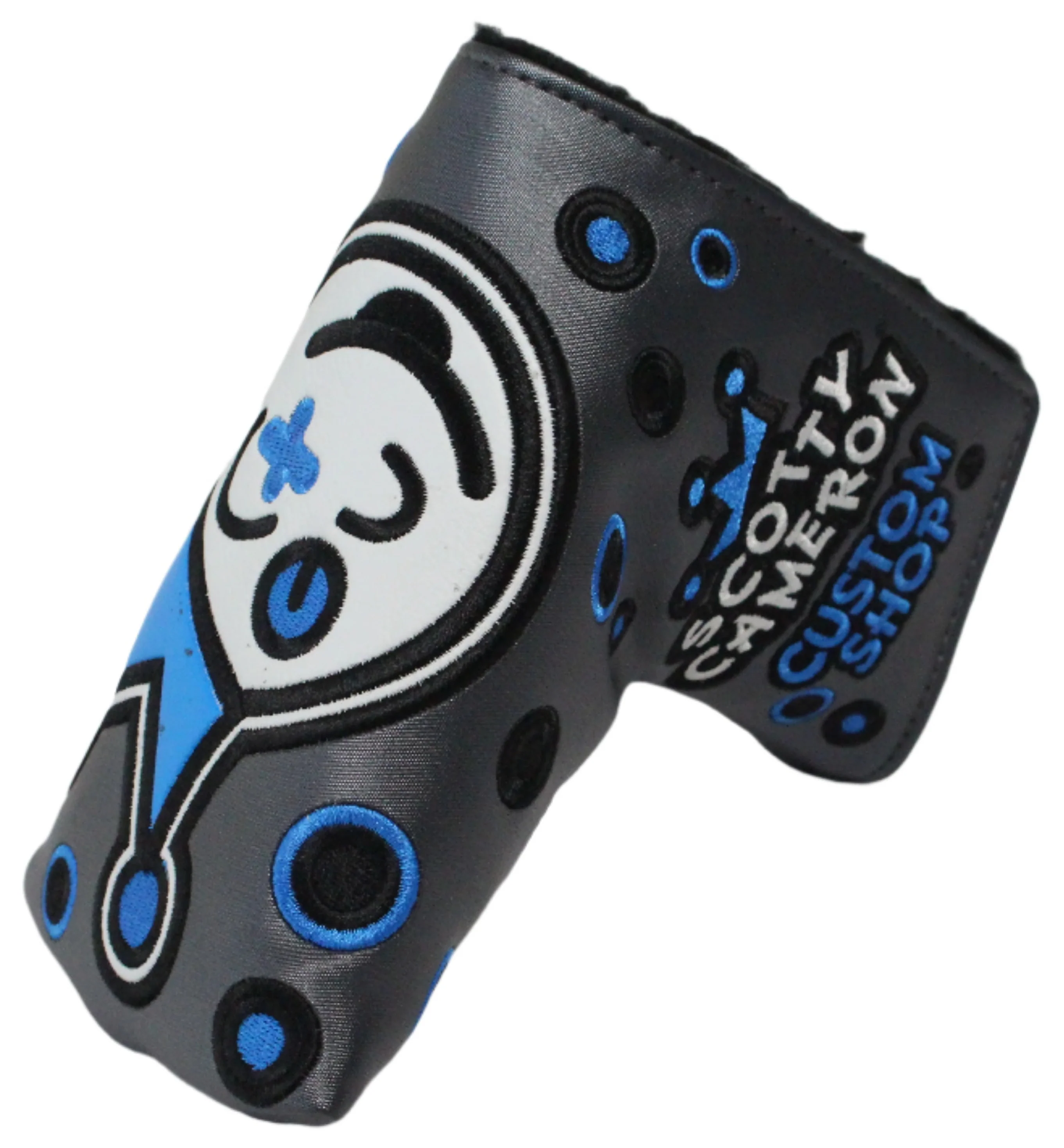 Scotty Cameron - 2019 Custom Shop Jackpot Johnny Charcoal & Blue Mid-Mallet Putter Headcover - Image 2