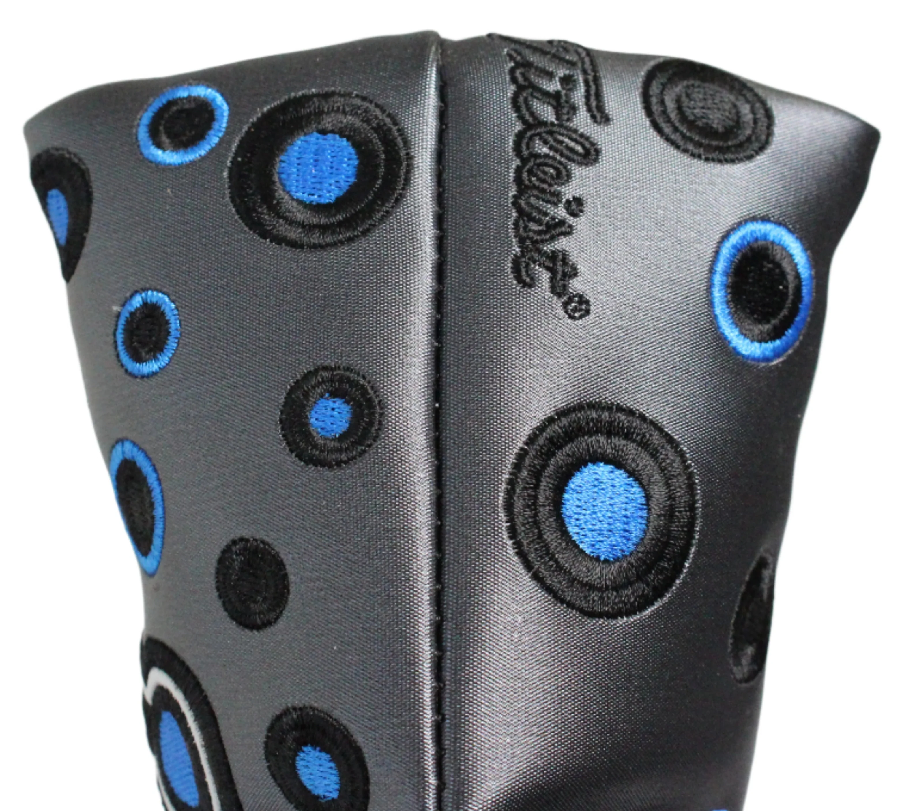 Scotty Cameron - 2019 Custom Shop Jackpot Johnny Charcoal & Blue Mid-Mallet Putter Headcover - Image 4