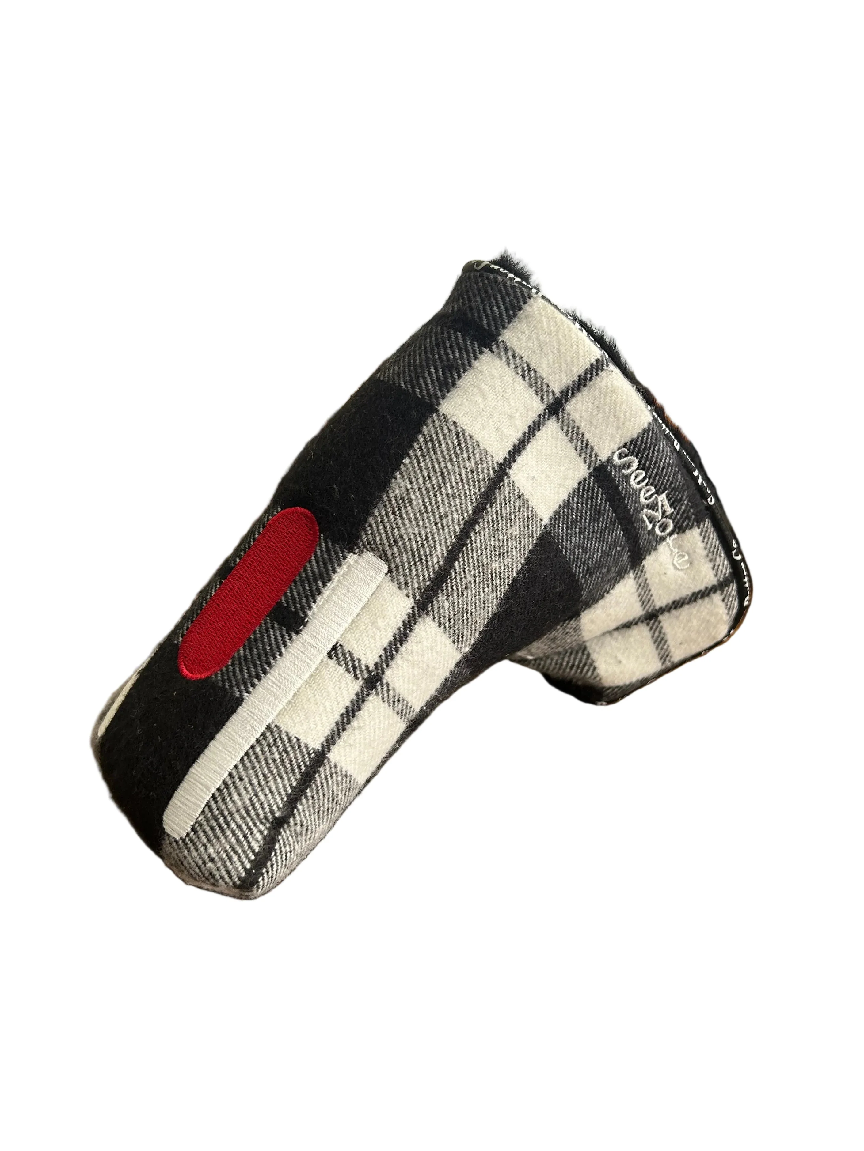 SeeMore - Black w/ Tartan Pattern Blade Putter Headcover
