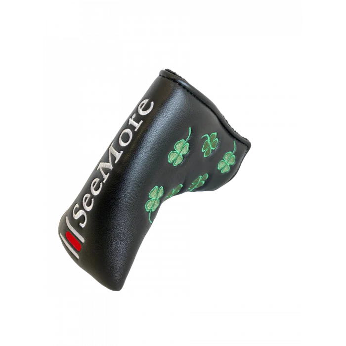SeeMore - Black w/ Four Leaf Clover Blade Putter Headcover