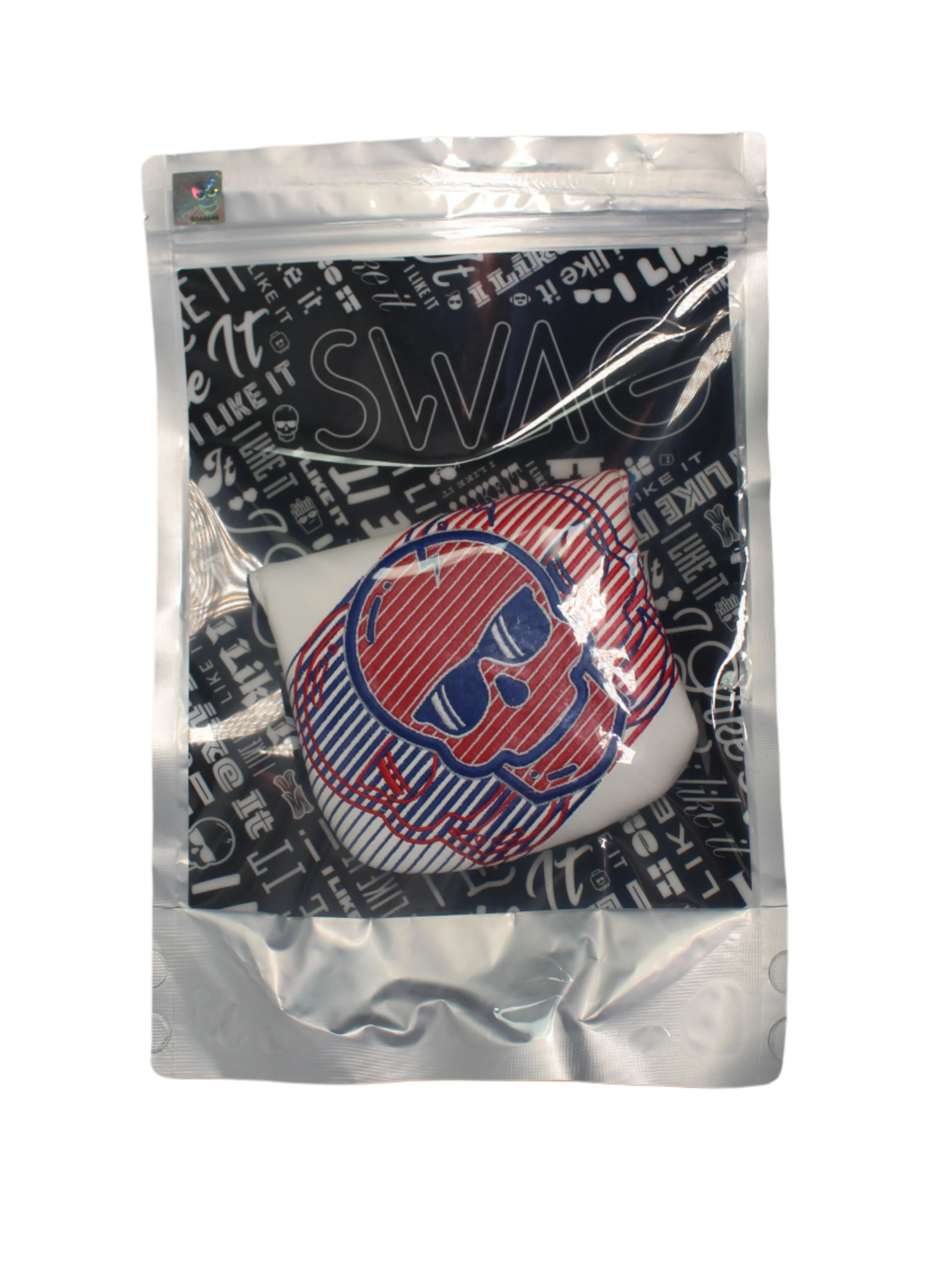 Swag Golf - Red/White/Blue Skull Mallet Putter Headcover *opened, no bag* - Image 2