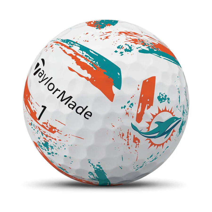 TaylorMade Speed Soft Ink NFL Miami Dolphins Golf Balls - Image 4