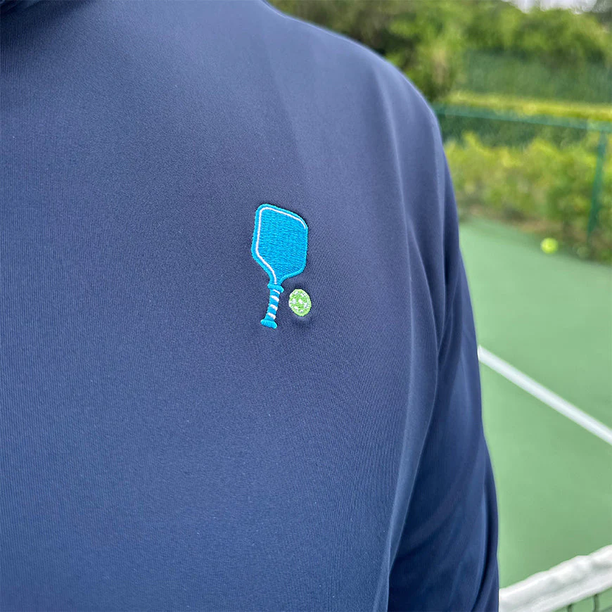 Court Performance Quarter Zip Pullover in Navy - Image 3