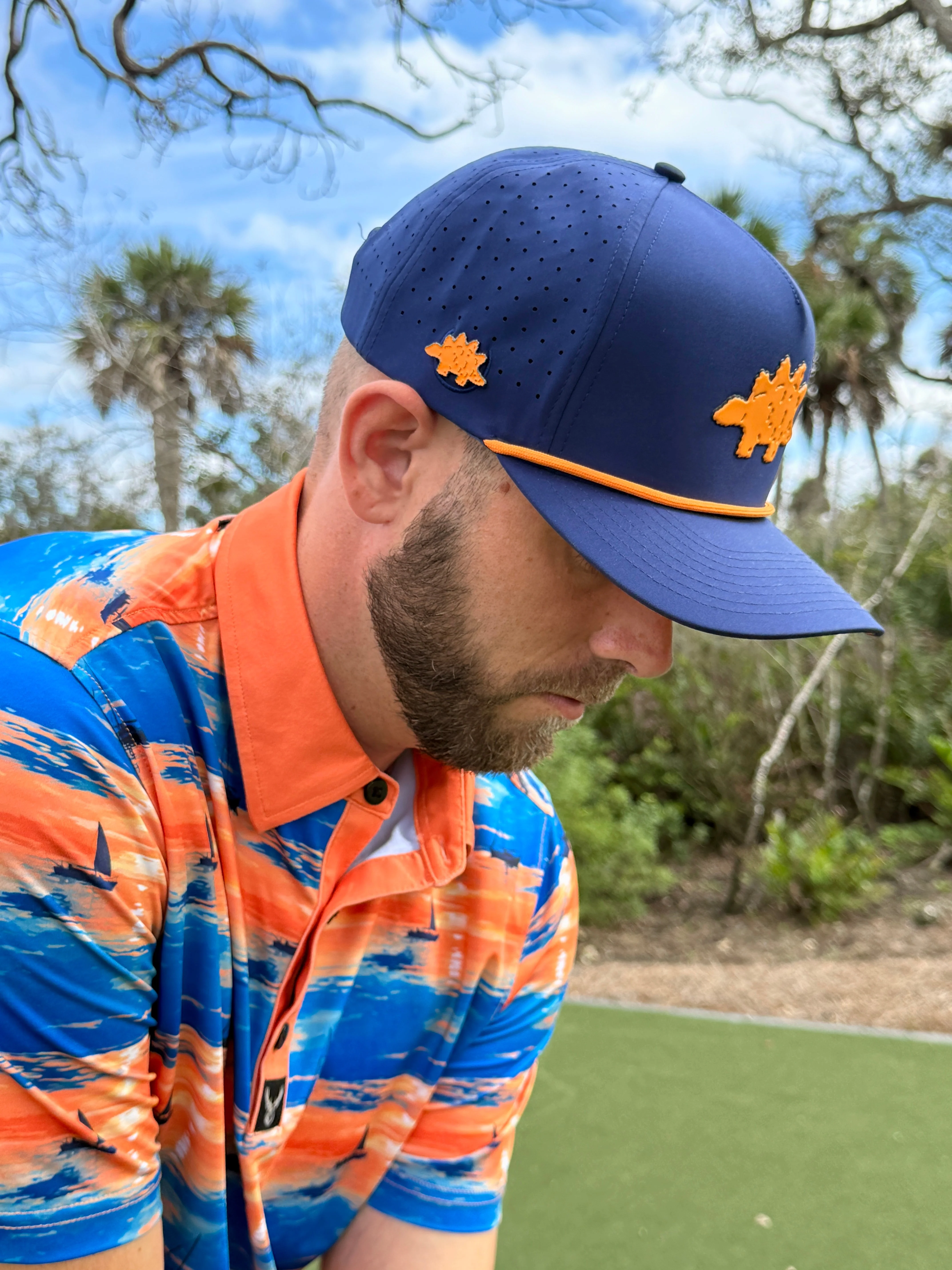 Dino Nugget Golf Hat | Snapback Cap | Built-in Magnetic Ball Marker Holder + Marker Included | Dinosaur Chicken | Adjustable - Image 5