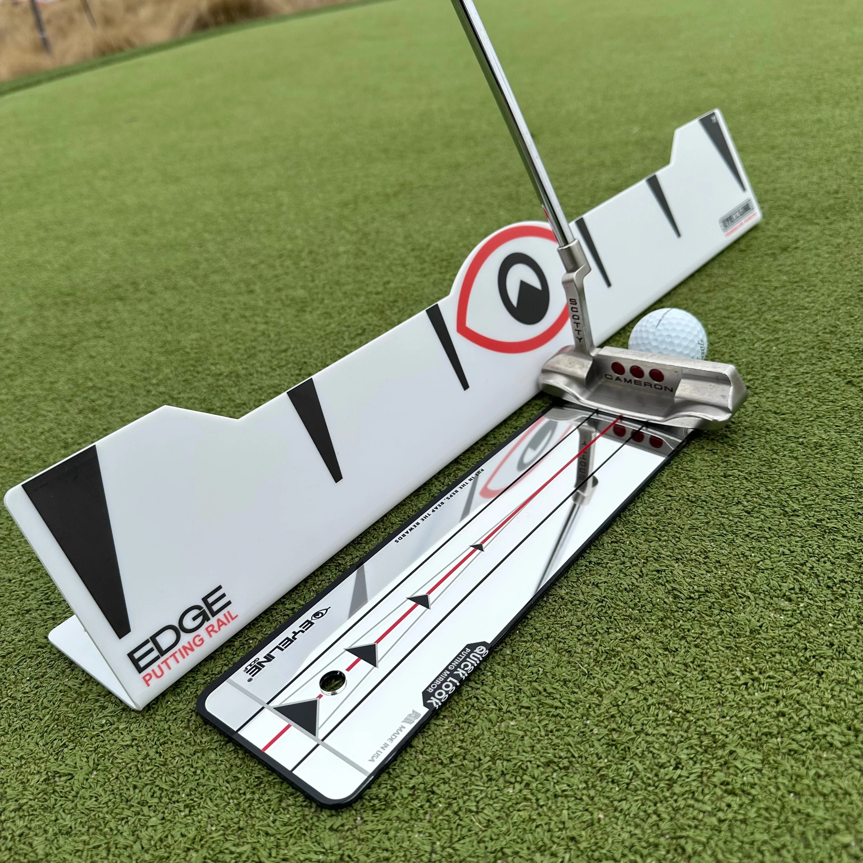 Edge Putting Rail & Quick Look Mirror Combo