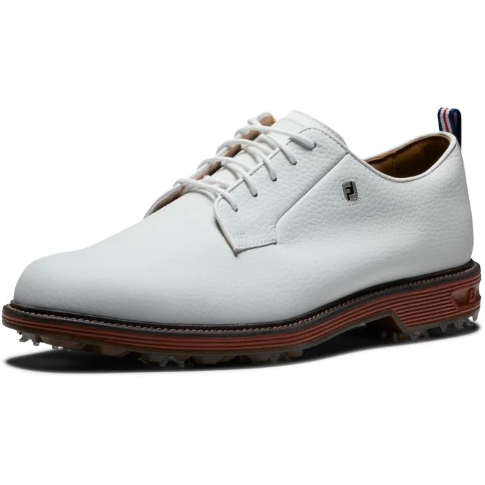 FootJoy DryJoys Premiere Golf Shoes (Previous Season) - White/Brick 53992 - Image 6