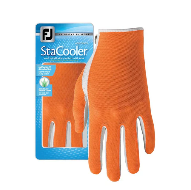 FootJoy StaCooler Fashion Women's Glove Pearl/Orange