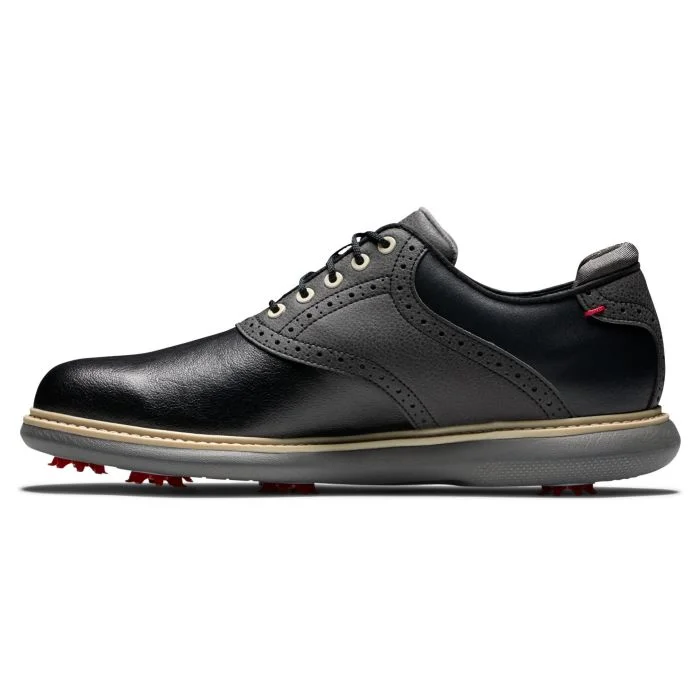 FootJoy Traditions Golf Shoes - Black/Black 57904 - Image 2