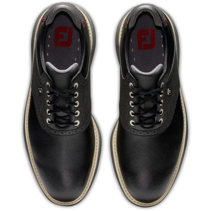 FootJoy Traditions Golf Shoes - Black/Black 57904 - Image 6