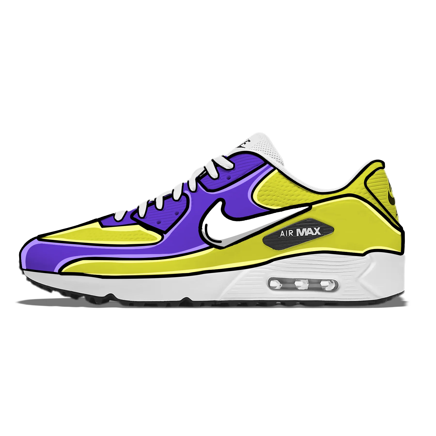 "Galaxy Grape Cartoon" Nike Air Max 90 G Golf Shoes