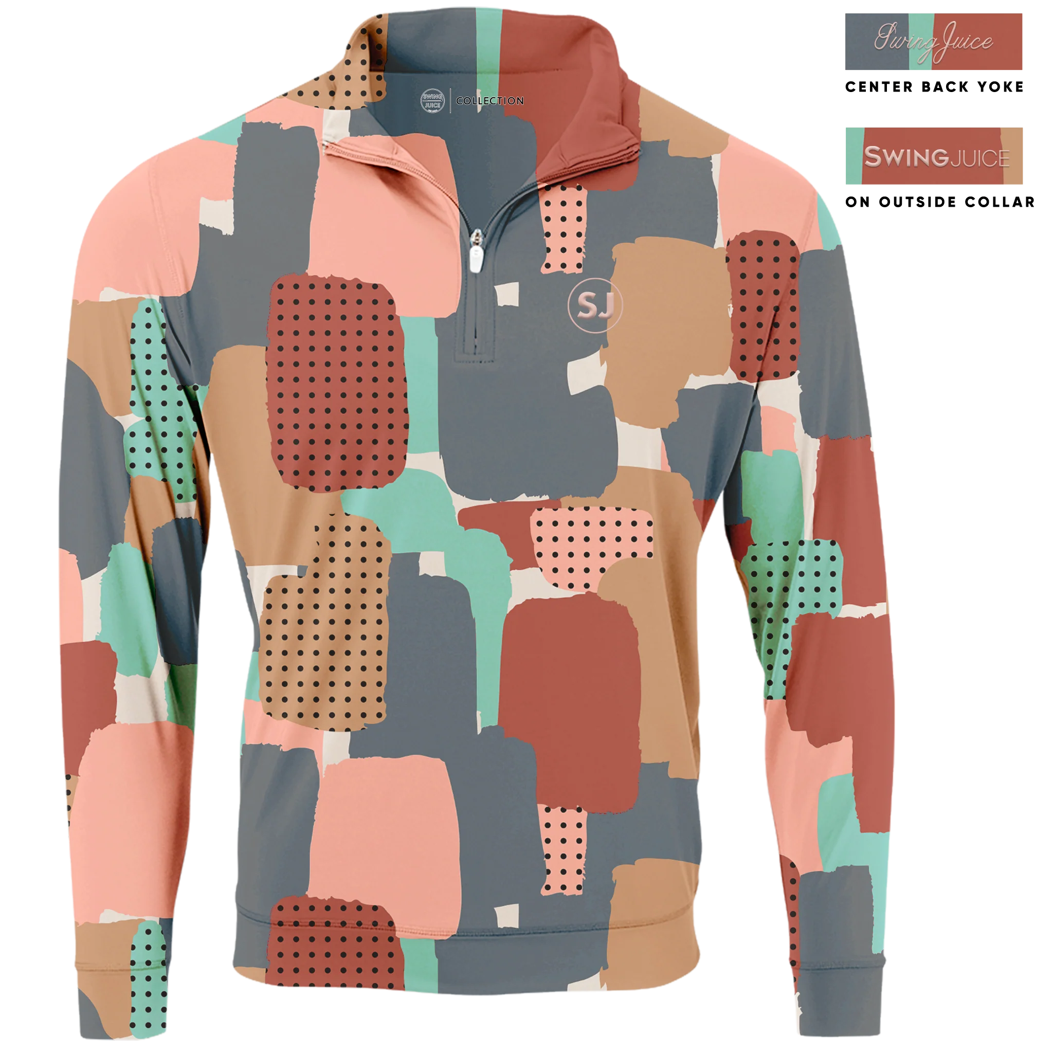 Golf Abstract Camo Men's Quarter Zip