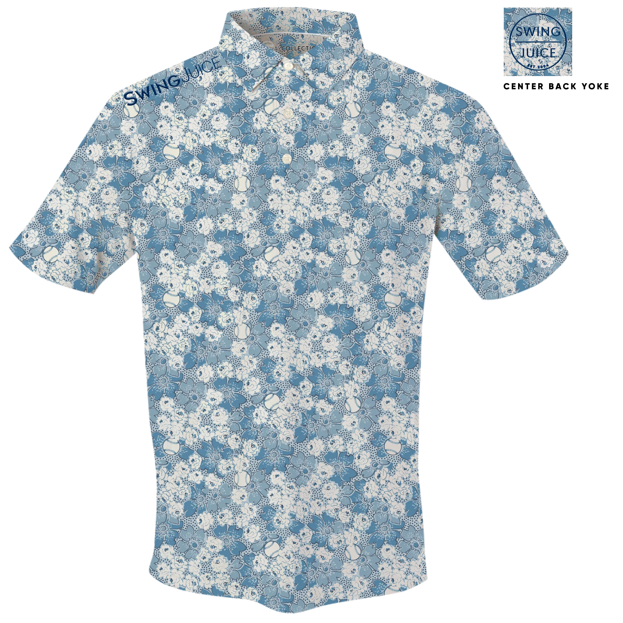 Golf Ballpark Floral Men's Polo
