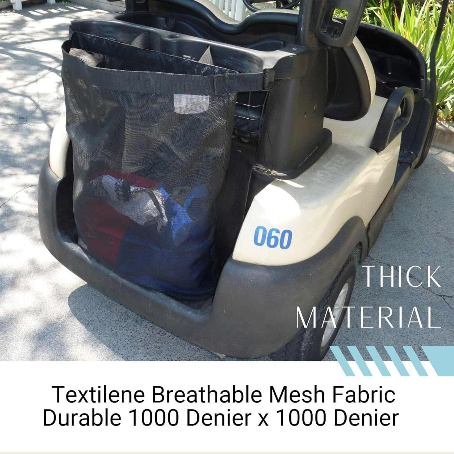 Golf Cart Mesh Utility Grocery Bag Attachment (Universal Fit) - Image 5