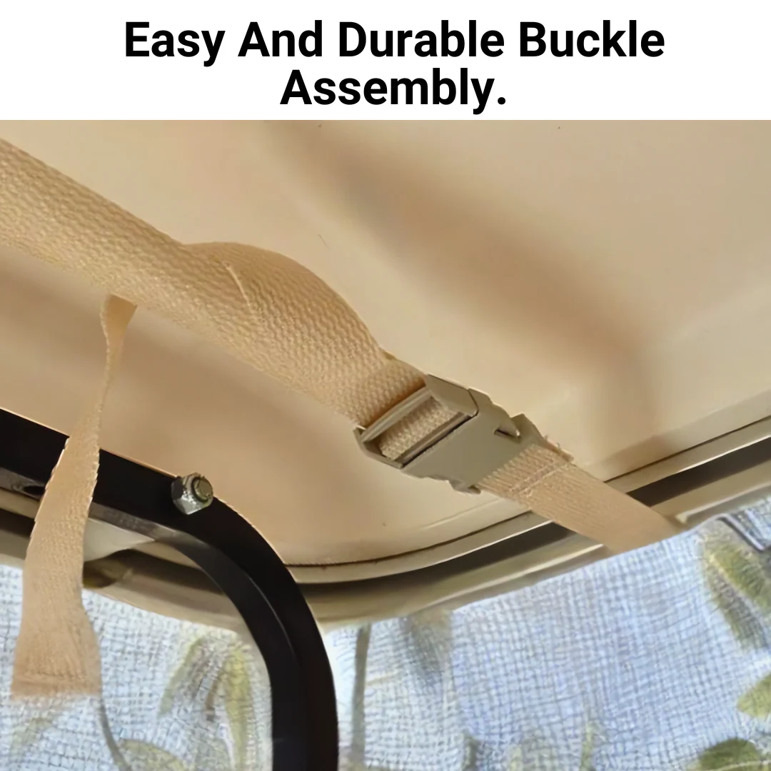 Golf Cart Sun Shade UV Mesh Top Cover Exclusive For Yamaha Drive 70" Roof Beige - Image 2