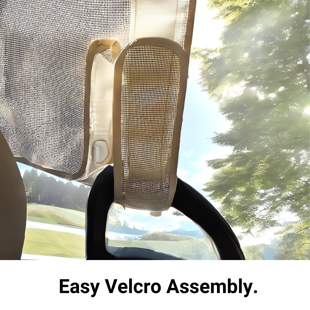 Golf Cart Sun Shade UV Mesh Top Cover Exclusive For Yamaha Drive 70" Roof Beige - Image 4