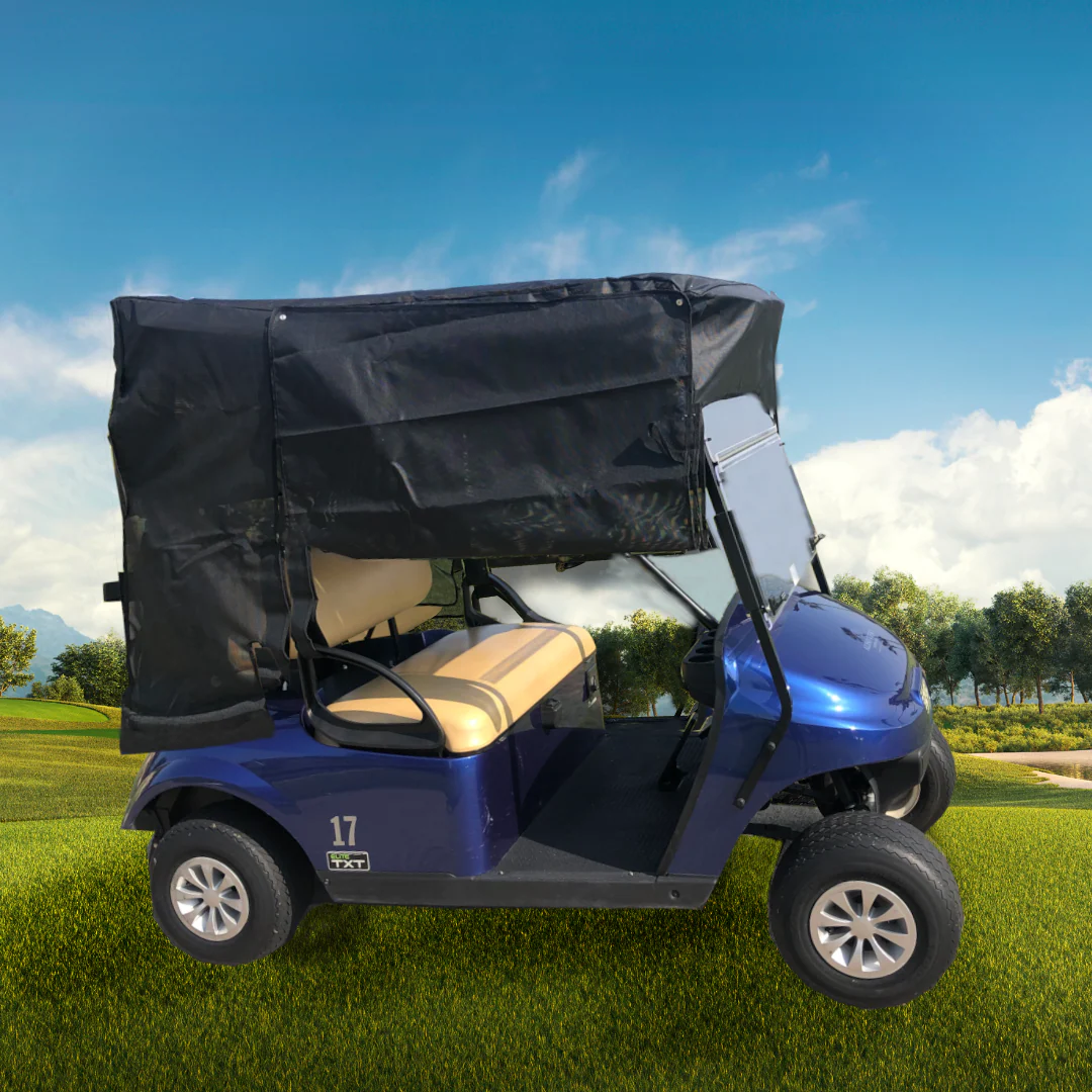 Golf Cart Sun Shade UV Mesh Top Cover Exclusive For Yamaha Drive 70" Roof Black - Image 9