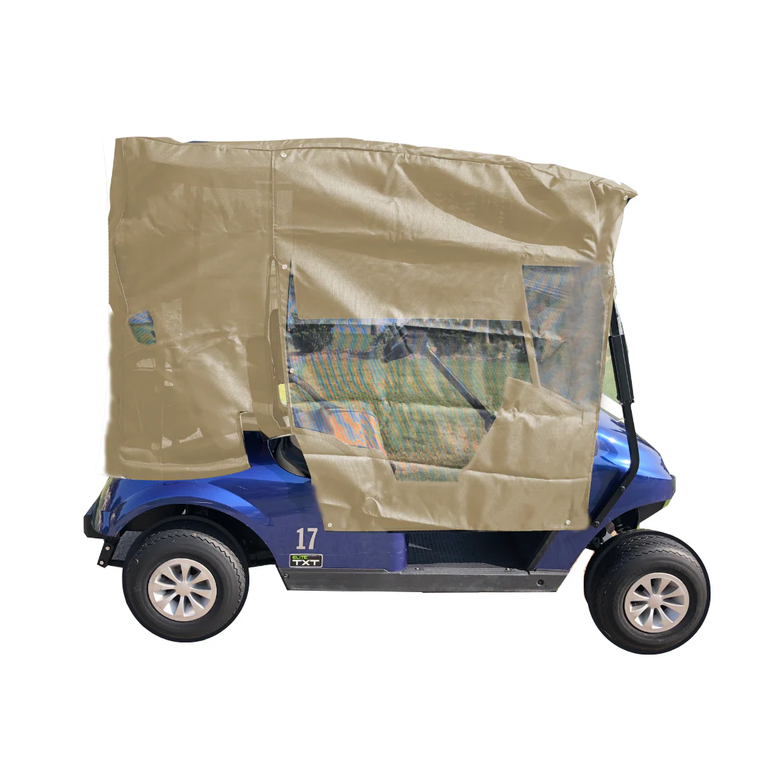 Golf Cart Sun Shade UV Mesh Top Cover For 80" Long Roof Beige - Image 5