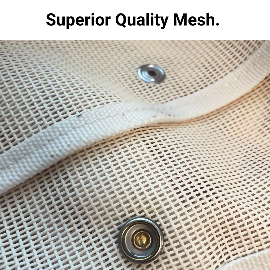 Golf Cart Sun Shade UV Mesh Top Cover For 80" Long Roof Beige - Image 7