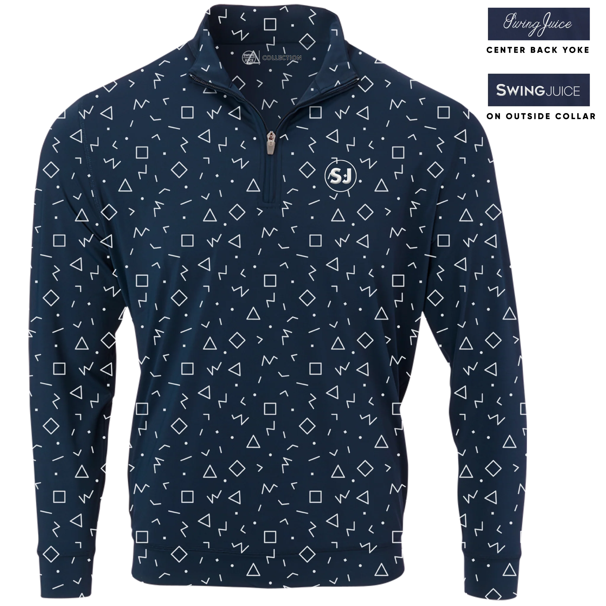 Golf Memphis Geometric Men's Quarter Zip