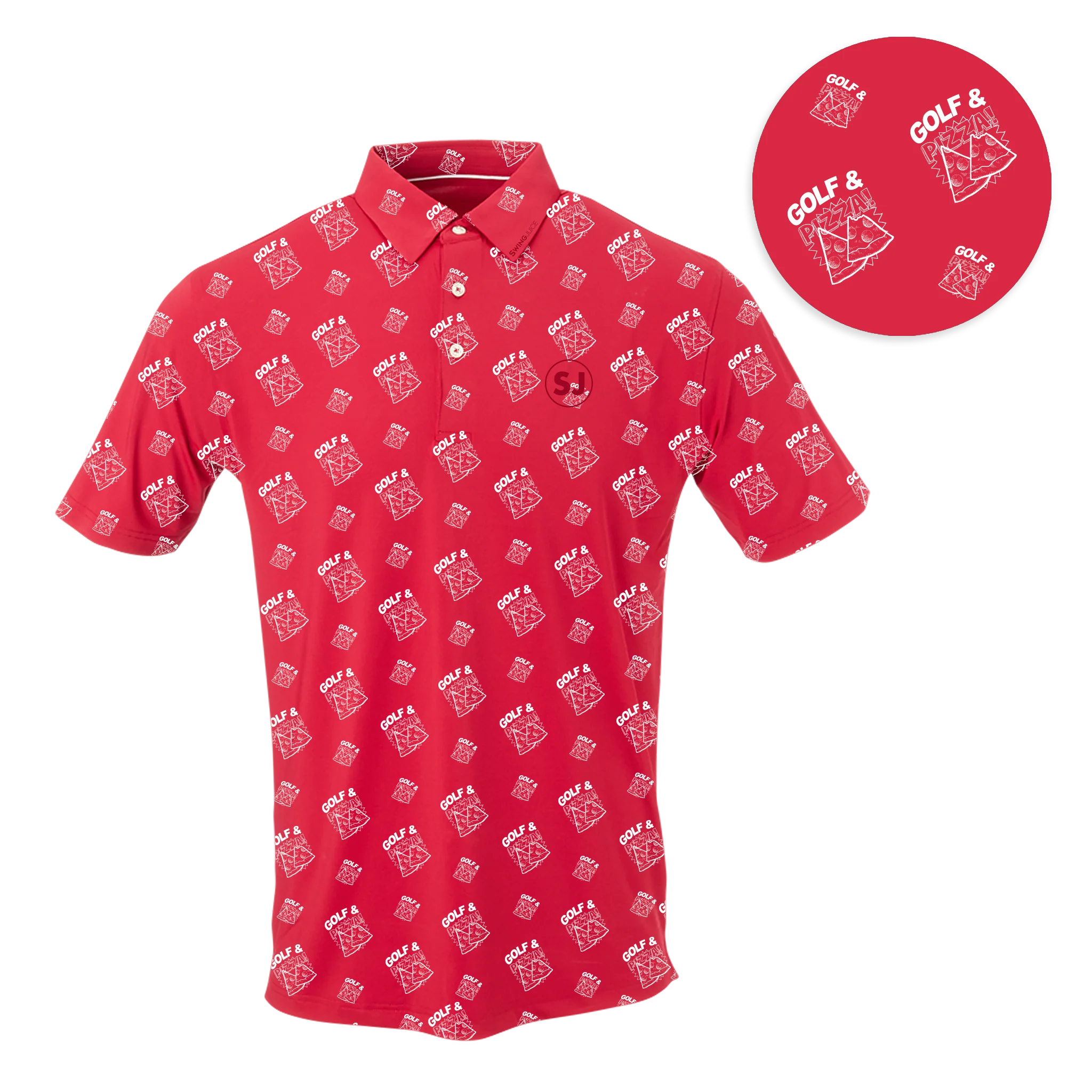 Golf & Pizza Men's Polo