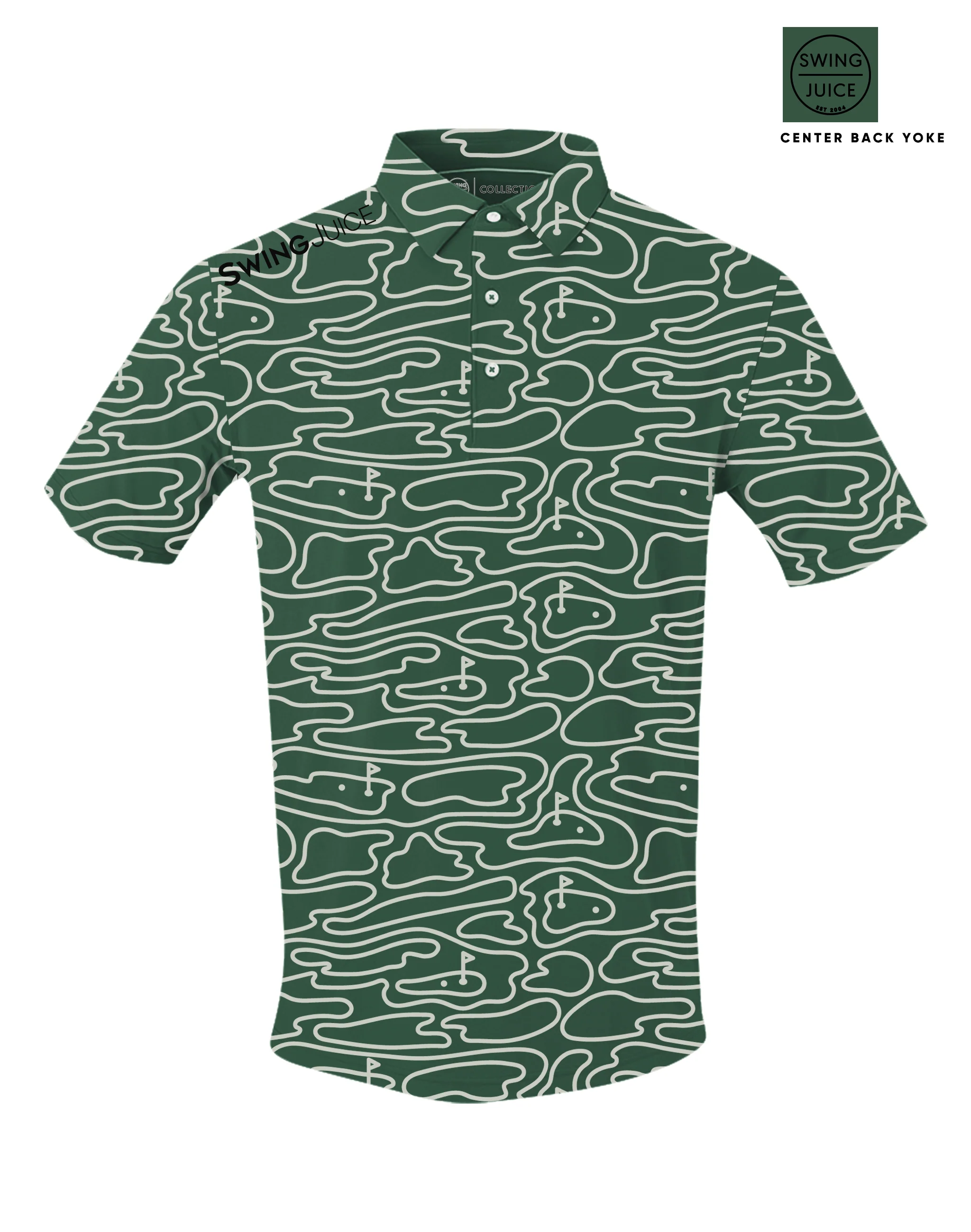 Golf Rhythmic Lines Men's Polo - Image 3