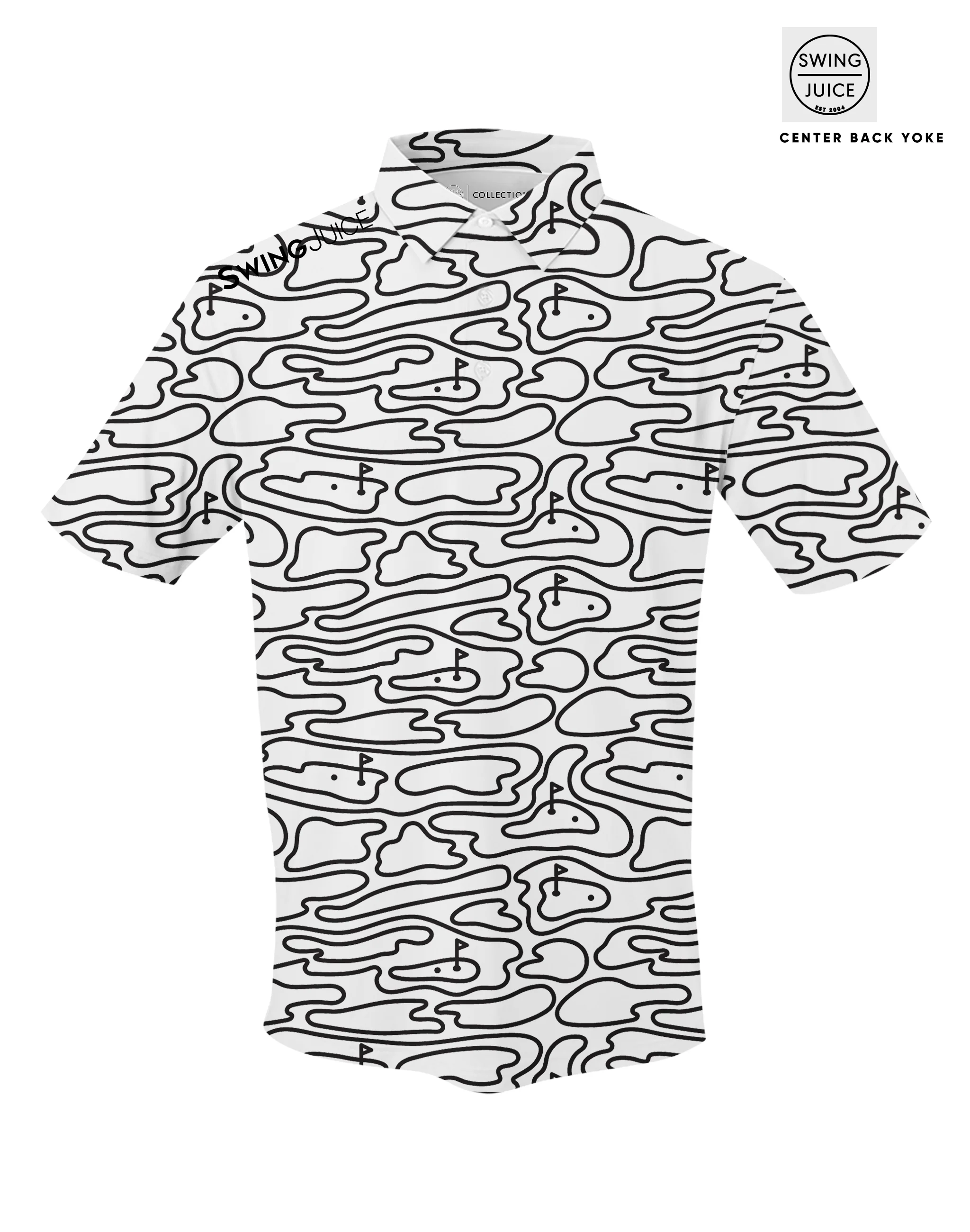 Golf Rhythmic Lines Men's Polo - Image 5