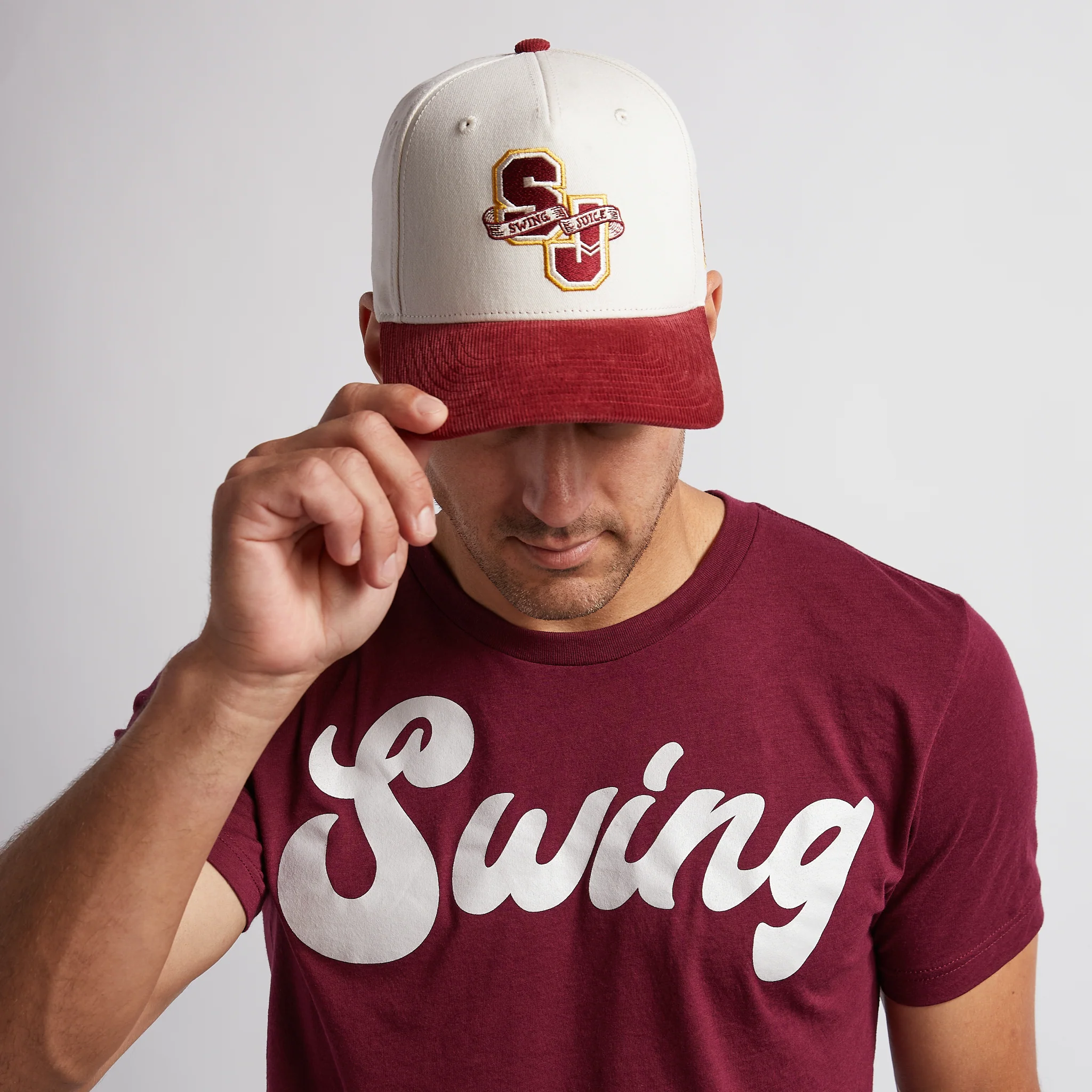 Golf SJ Letterman Unisex Snapback Hat Ivory O/S - Image 5