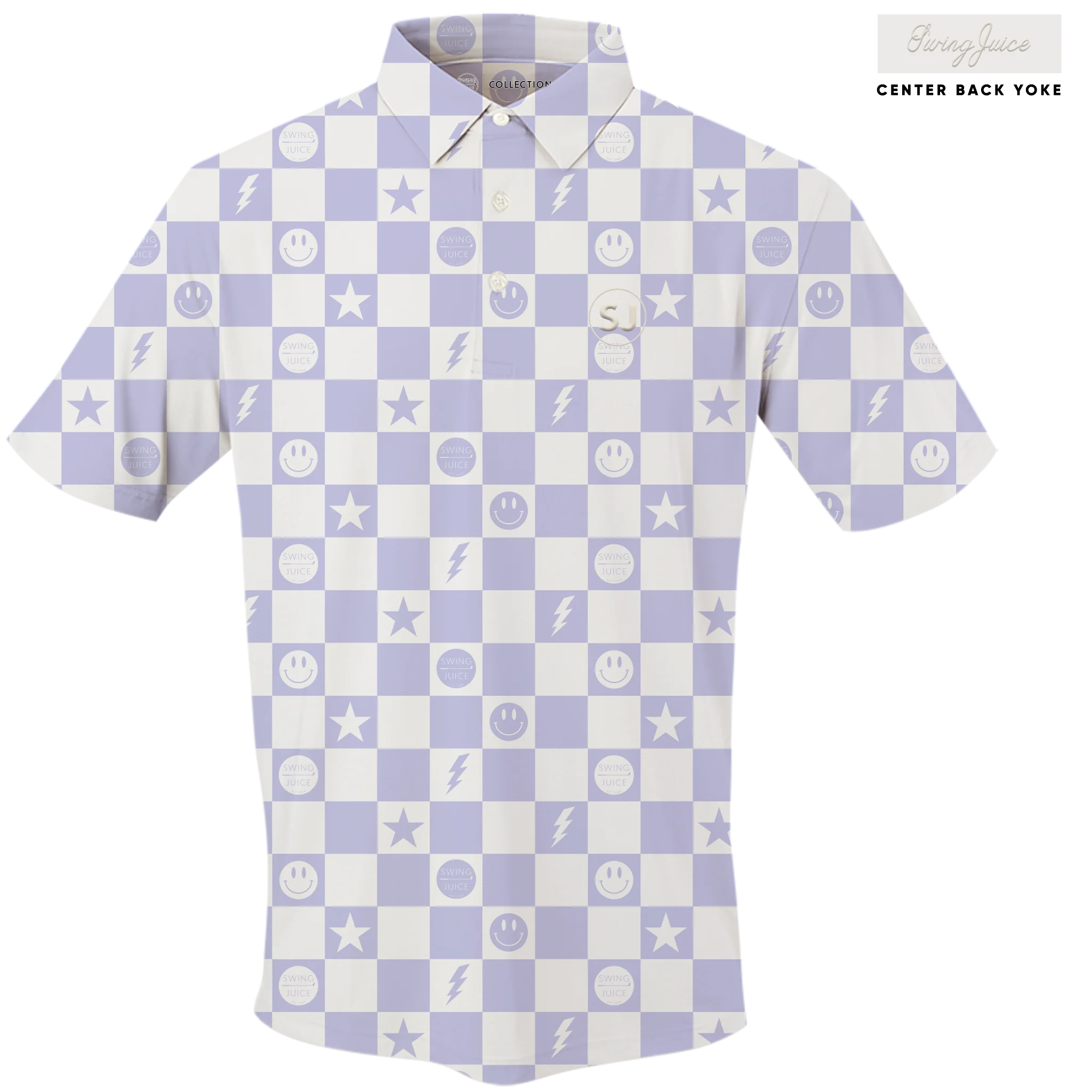 Golf Smile Face Men's Polo