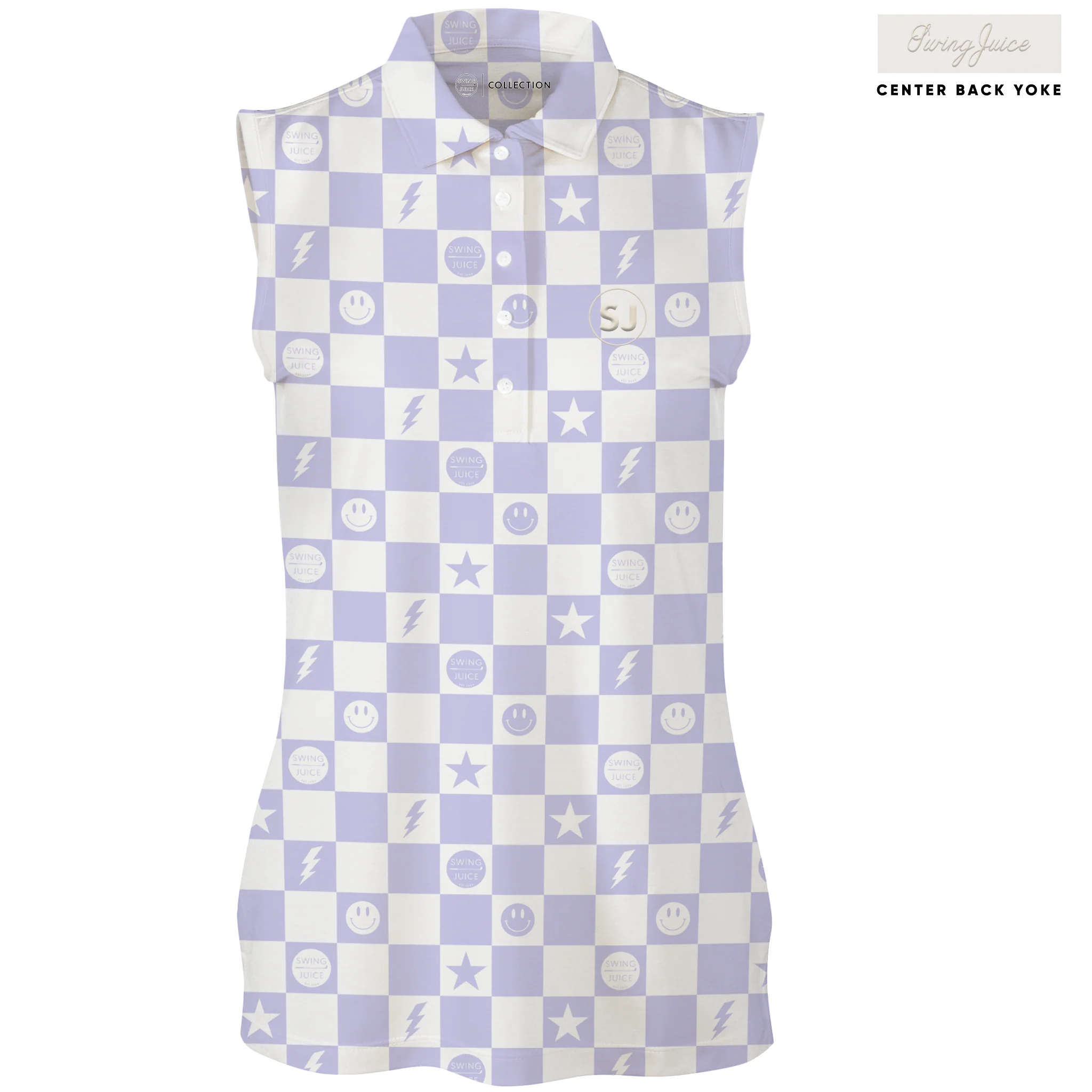 Golf Smile Face Women's Sleeveless Polo