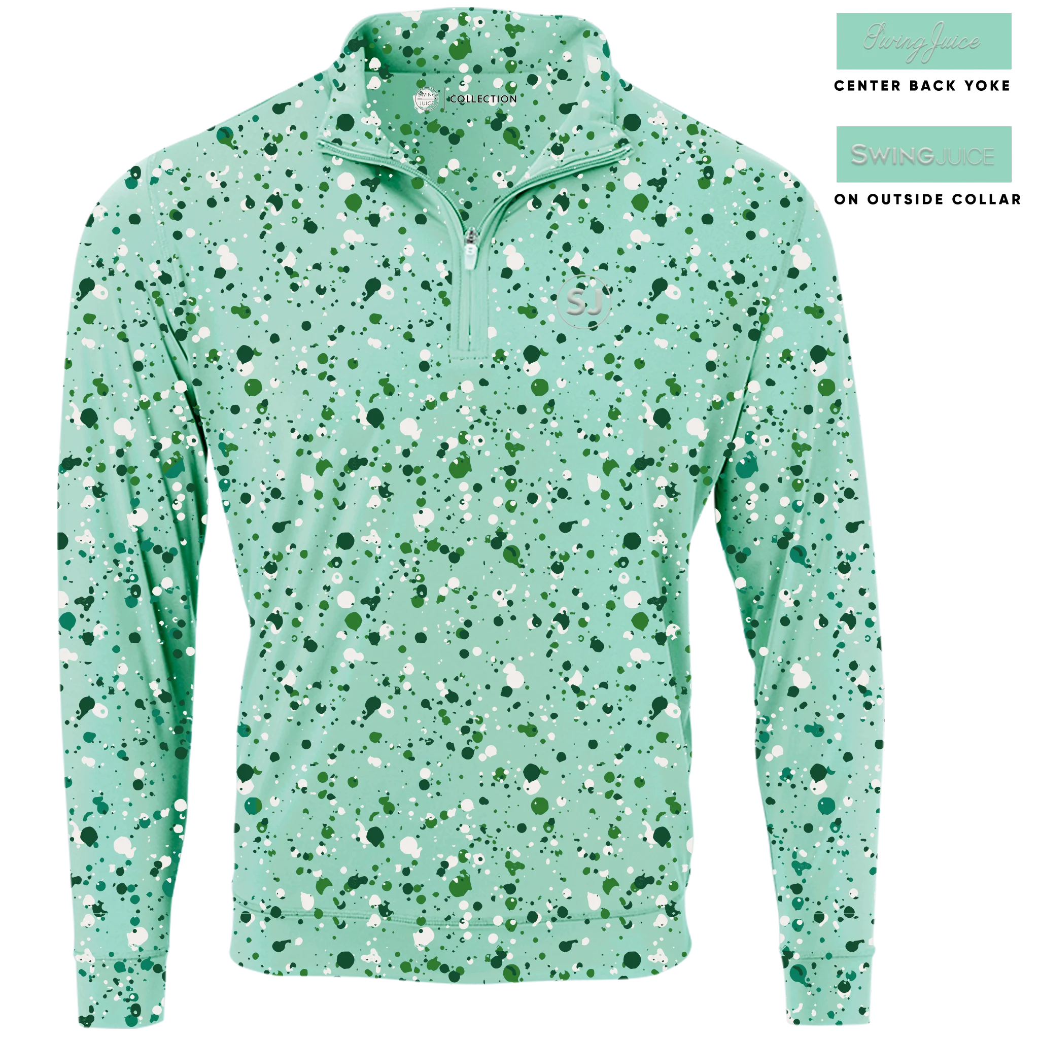 Golf Splatter Men's Quarter Zip - Image 2