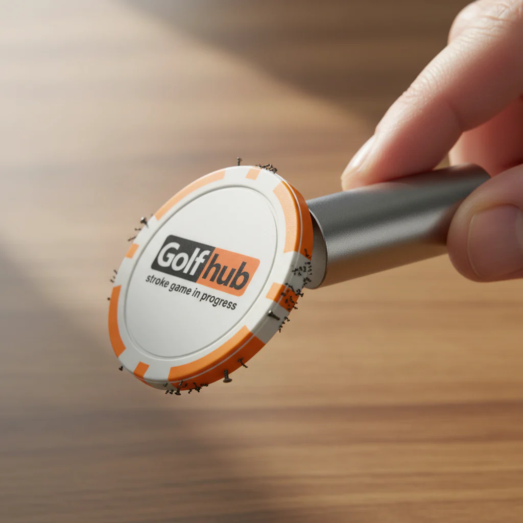 “Golfhub – Stroke Game in Progress” Golf Ball Marker Poker Chip - Image 3