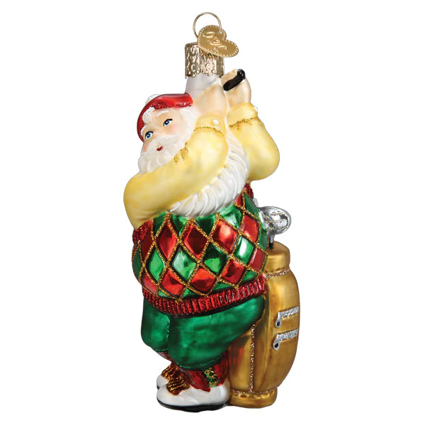 Golfing Santa Ornament - Image 2