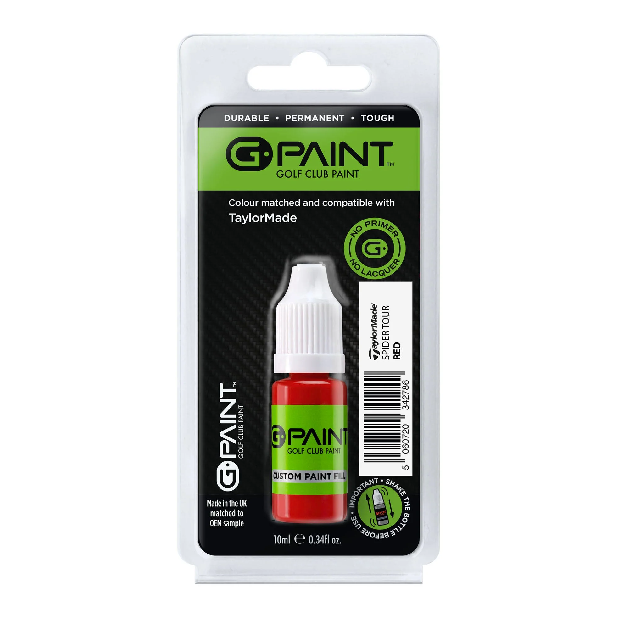GPaint Golf Club Touch Up Paint - Taylormade Spider Tour Red