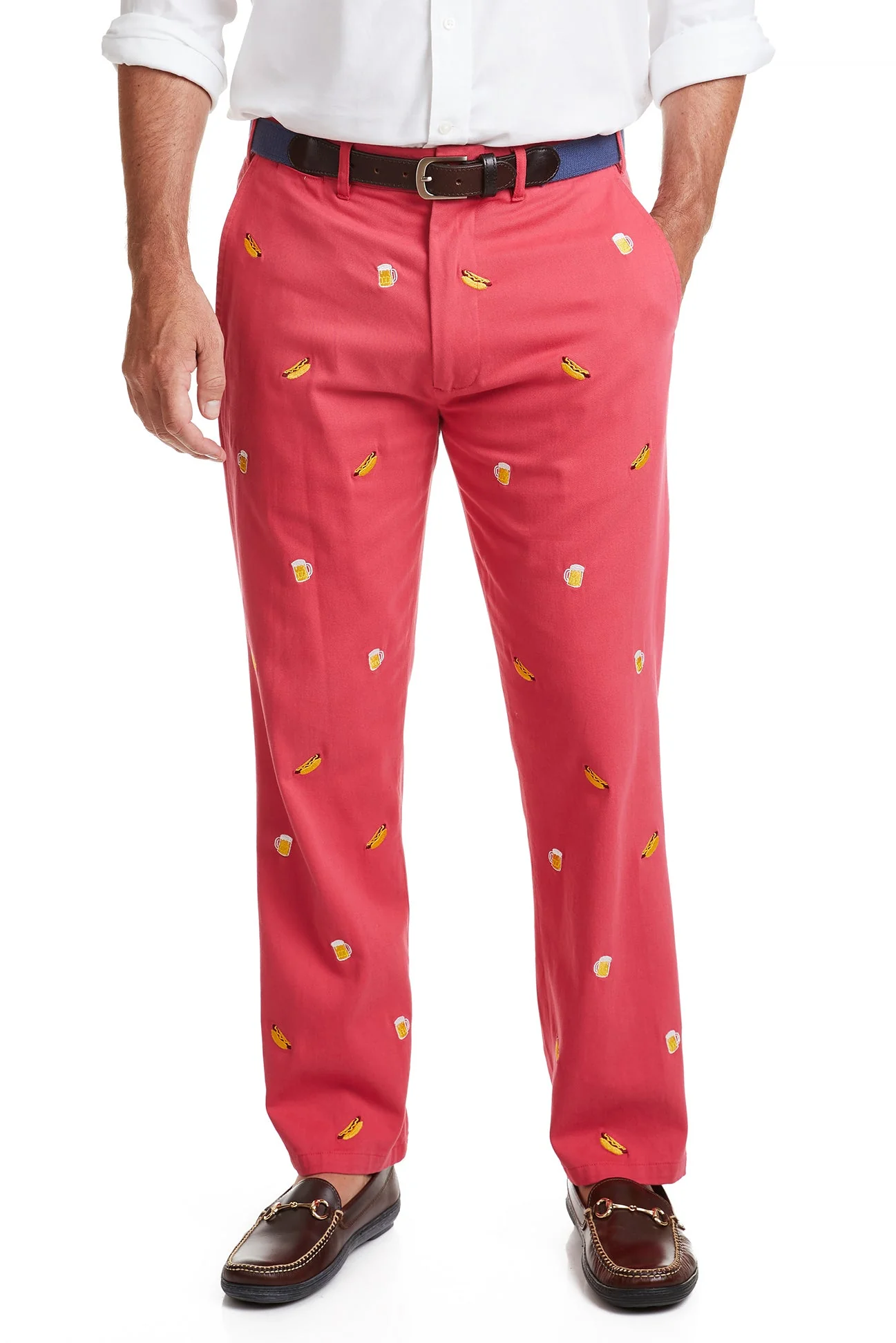 Harbor Pant Hurricane Red with Hot Dog & Beer - Image 3