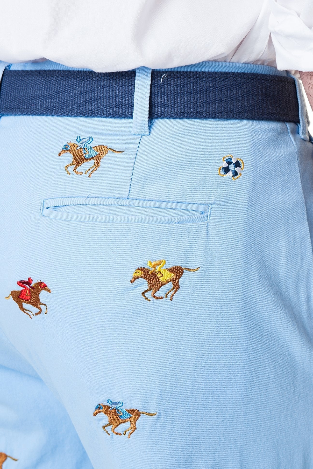 Harbor Pant Stretch Twill Liberty With Racing Horses - Image 2