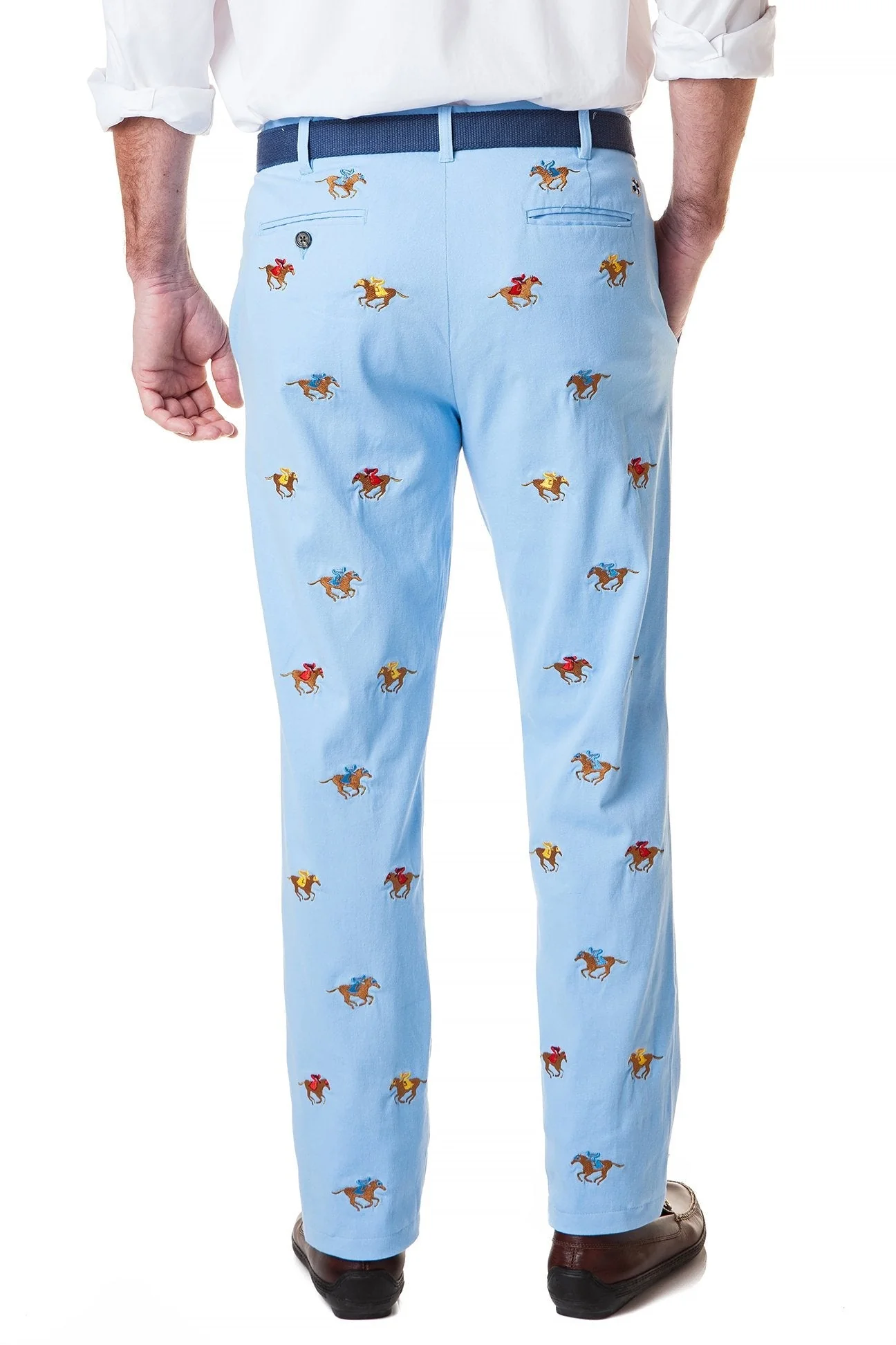 Harbor Pant Stretch Twill Liberty With Racing Horses - Image 4