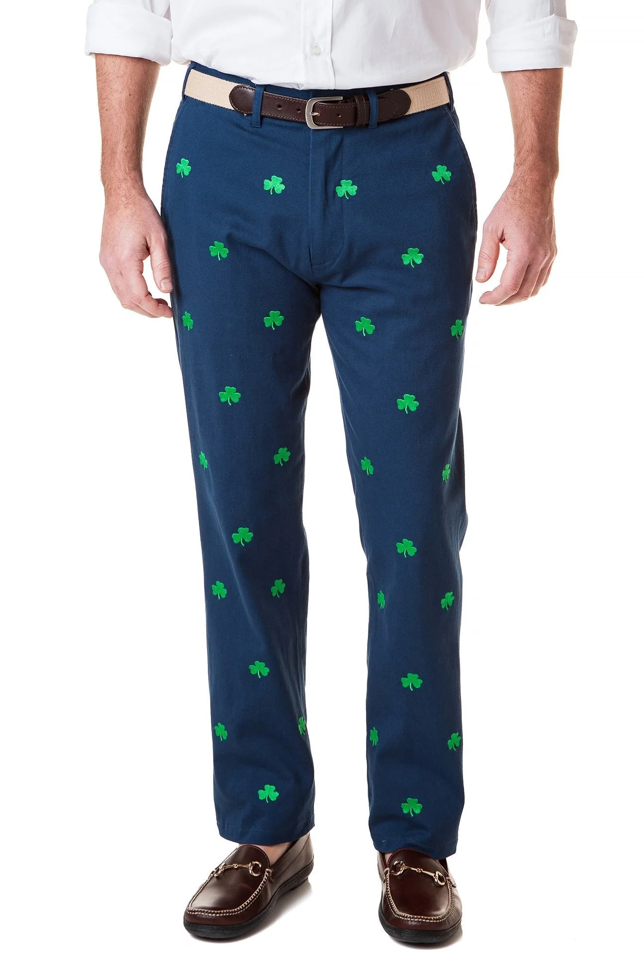 Harbor Pant Stretch Twill Nantucket Navy With Shamrock - Image 3