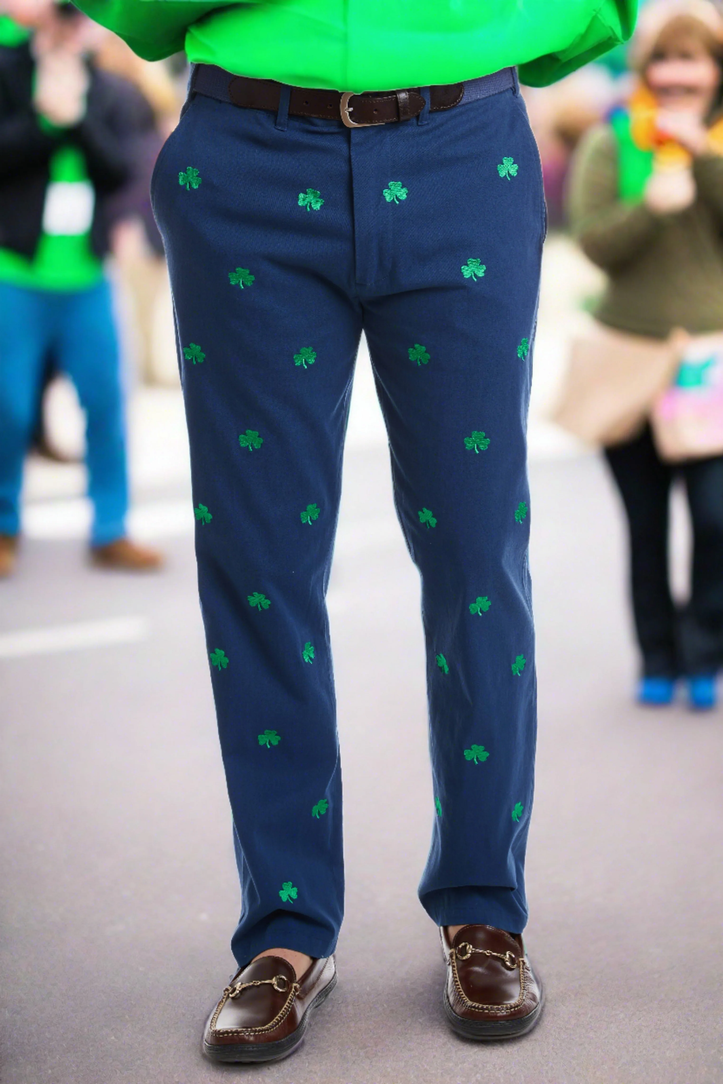 Harbor Pant Stretch Twill Nantucket Navy With Shamrock - Image 6
