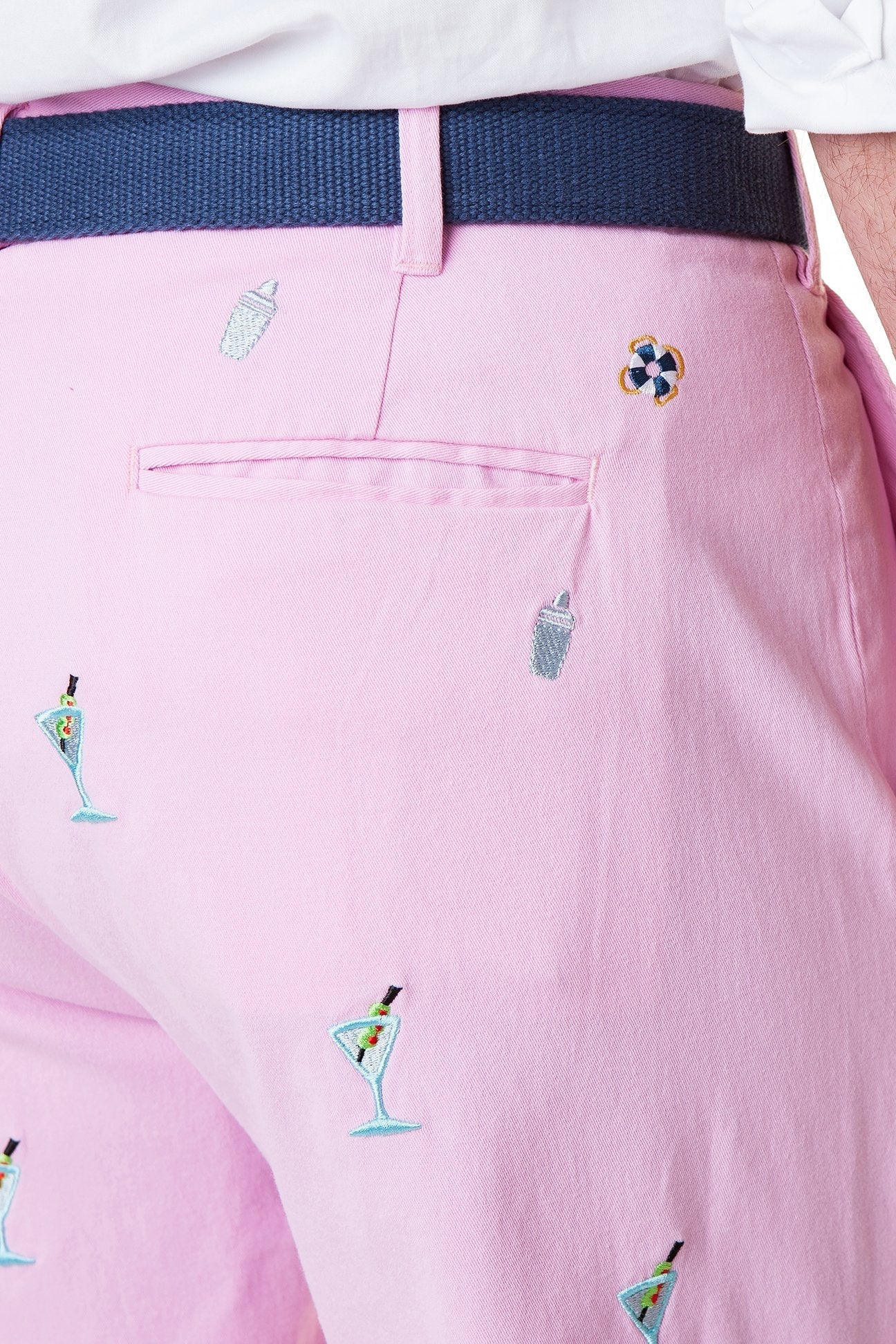 Harbor Pant Stretch Twill Pink with Martini & Shaker - Image 2