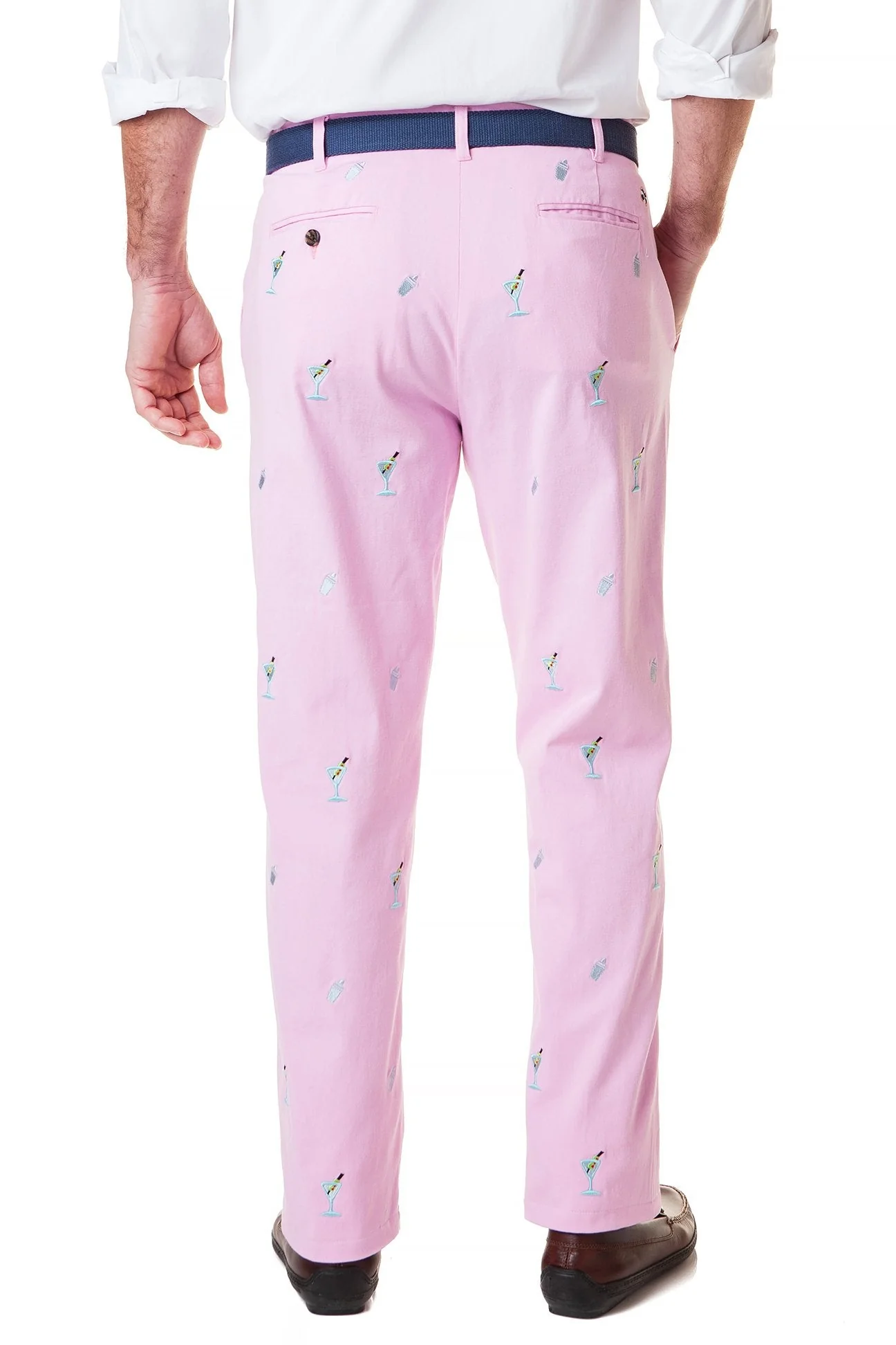 Harbor Pant Stretch Twill Pink with Martini & Shaker - Image 3