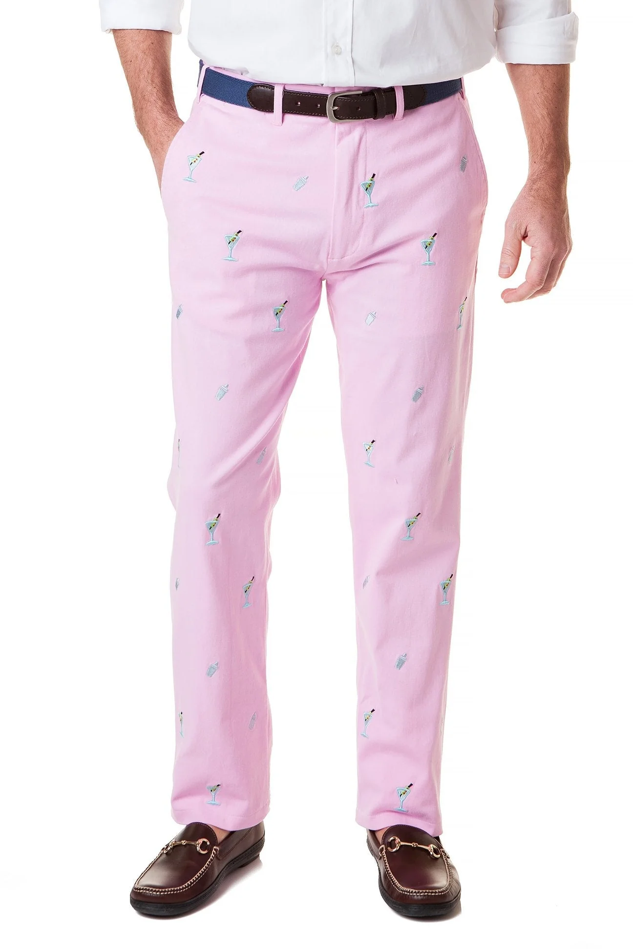 Harbor Pant Stretch Twill Pink with Martini & Shaker - Image 4