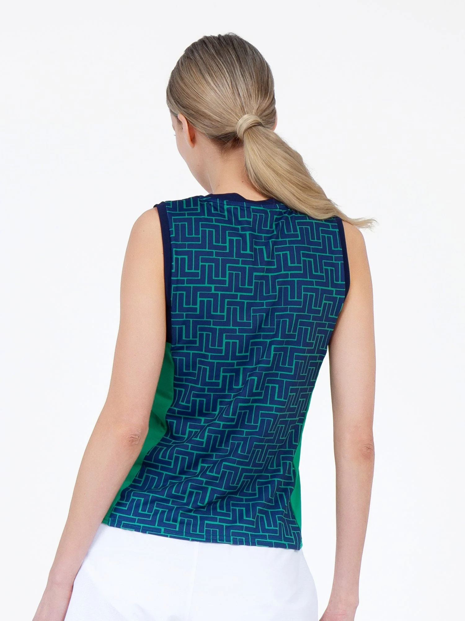 Harper Performance Tank - Ink Tessel/Ivy - Image 3