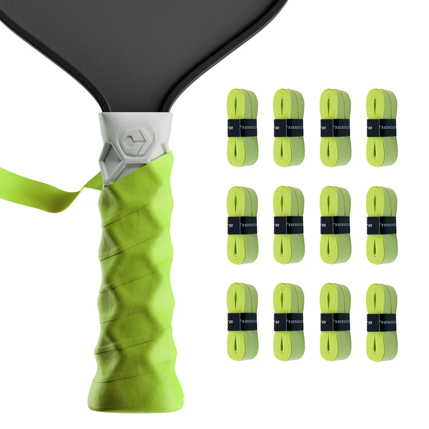 Hesacore Hesatac Overgrip – Neon Green (6 & 12 Pack) - Image 2